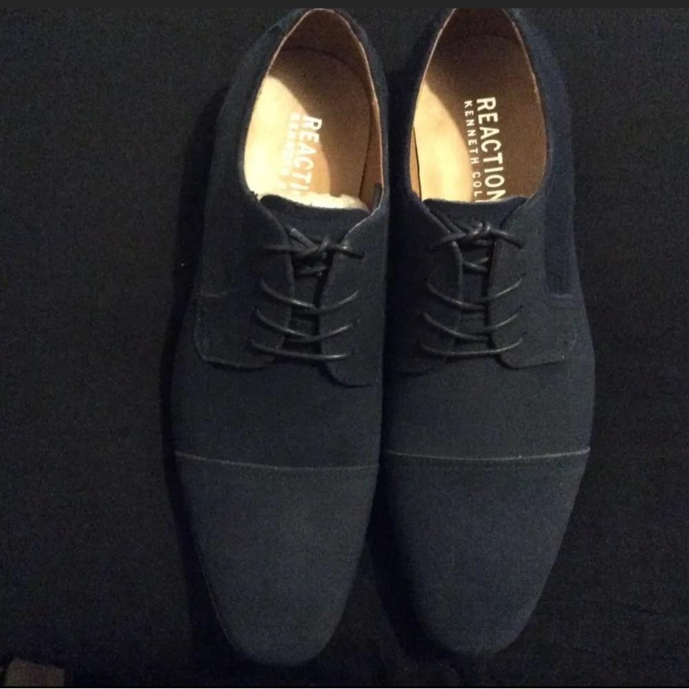 Mens Kenneth cole Captoe Suede NAVY 9
